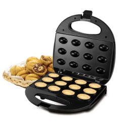 750W Electric Walnut Cake Waffle Maker 12 Holes Nut Plates Cooking Kitchen Appliances Breakfast Machine Non-stick Iron Pan