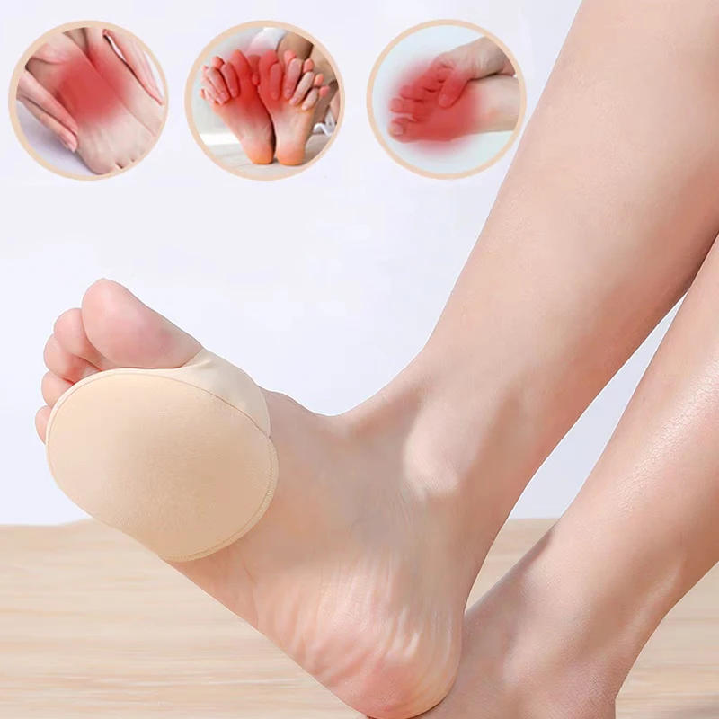 Description Picture 4 of item10pcs Front Foot Pads Women's Summer Thin Anti Wear High Heel Pads Non Slip Half Palm Five Finger Sock Invisible Split Toe Socks