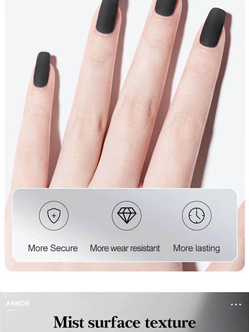 Description Picture 5 of itemArte Clavo Matte Velvet Top Coat UV Gel Soak Off Varnish Semi-Permanent Nail Reinforce Gel Base Coat Diamond Tempered Top Coat