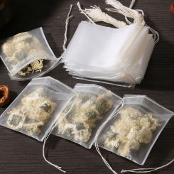 JJYY 100-piece Disposable Tea Bag Filter Bag with Rope Seal, Food Grade Non-woven Spice Filter