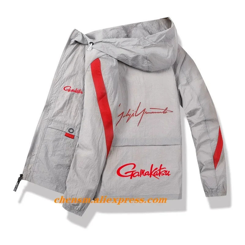 Description Picture 6 of item2024 Gamakatsu Fishing Clothing Hooded Fishing Wear Outdoor Sport Fishing Shirts Mens Breathable Running Clothes Fishing Jackets