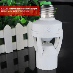 New 60W E27 Plug 360 Degree PIR Induction Motion Sensor Infrared Motion Detection Sensor Light Bulb Socket Switch Base Holder