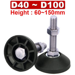D40 D50 D60 D80 D100 Foot Cup Fixed Foot Adjustable /Support Foot/Hoof Foot/Workbench/Equipment/Machine Tool Nylon Carbon Steel
