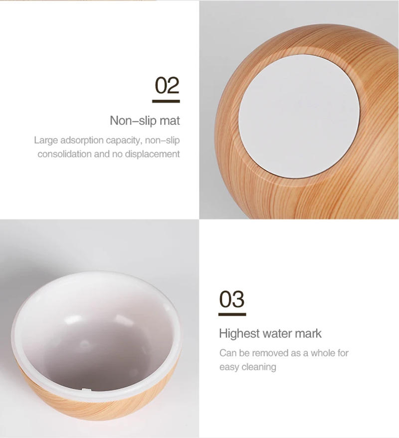 Description Picture 4 of itemUSB Ultrasonic Cool Mist Sprayer Essential Oil Fragrance Mini Home Wood Grain Air Humidifier Electric Air Aroma Diffuser Purifie