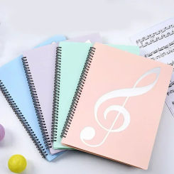 Flexible 40 Pages Piano Music Score Folder A4 Music Book Clip Sheet Note Folder Piano Paper Sheets Music Score For Practice