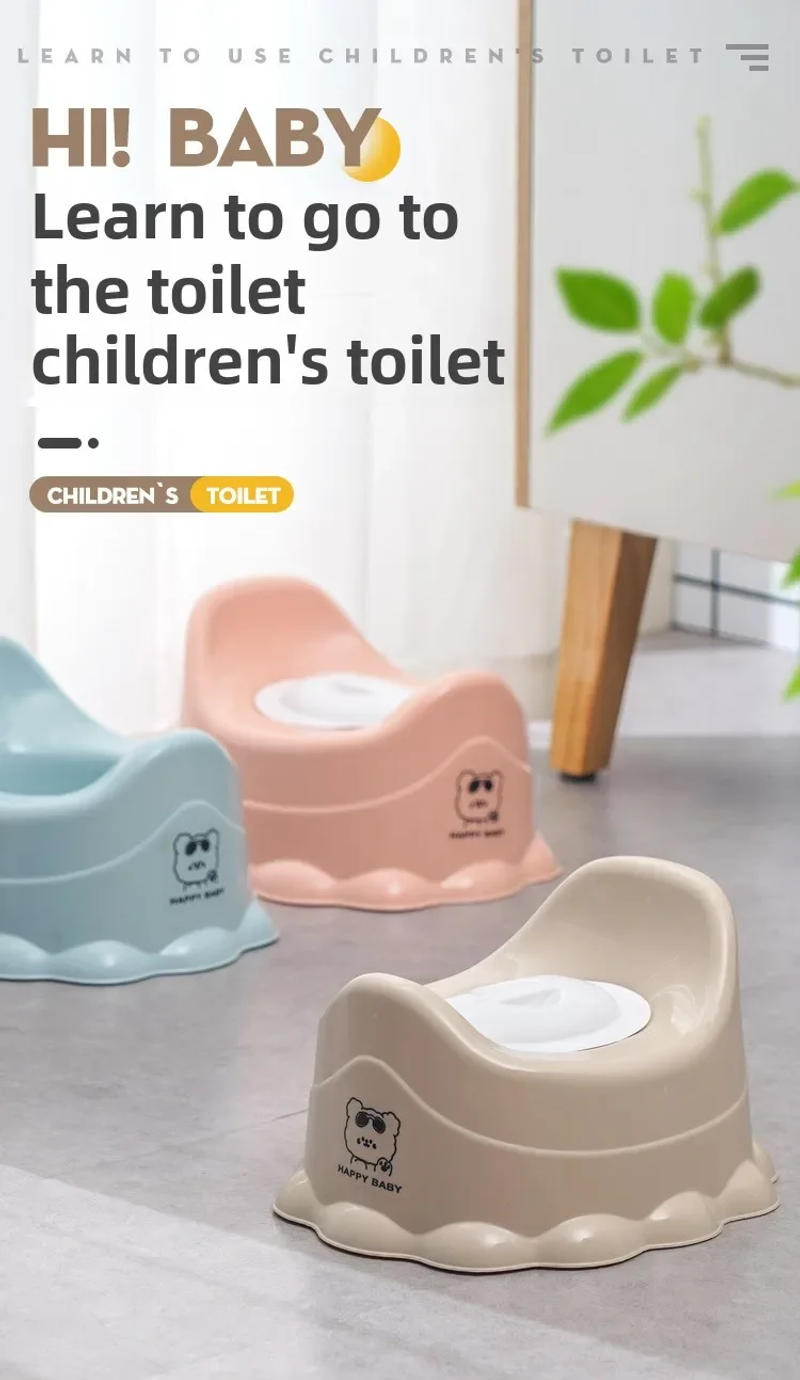 Description Picture 2 of item1-6 Years Old Children's Pot Cute Baby Toilet Seat Easy to Clean Baby Potty Portable Stool Boys And Girls Safe Trainer Seat WC