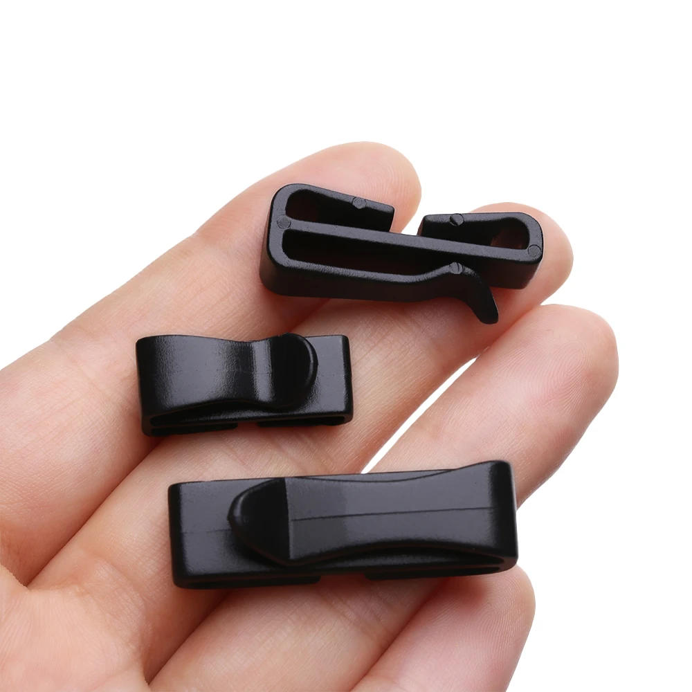 Description Picture 6 of item10pcs Slip Keeper Buckle Slider Loop Clip Adjustable for Outdoor Backpack Bag Belt Strap Webbing Plastic Black 20 25 32 38 50mm