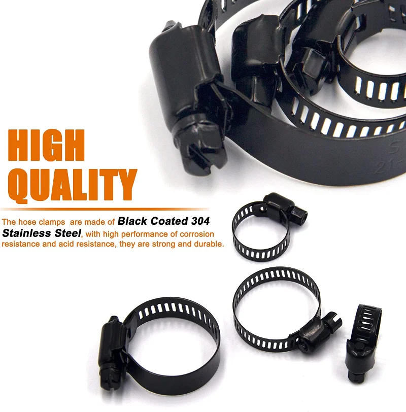 Description Picture 2 of item20pcs Hose Clamp Set Adjustable 6-38mm Pipe Clamps Worm Gear Hose Clamps for Woodworking Spring Pipes