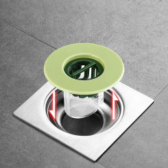 Shower Floor Drain Plug Bathroom Odor Proof Floor Drain Core Removable Hair Strainer One Way Drain Valve