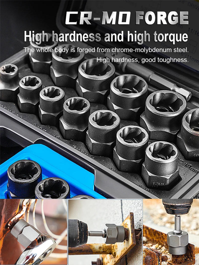 Description Picture 3 of itemScrew extractor, screw cap, sleeve removed, nut damaged, anti-theft part set, 14 tool tool slide teeth removed