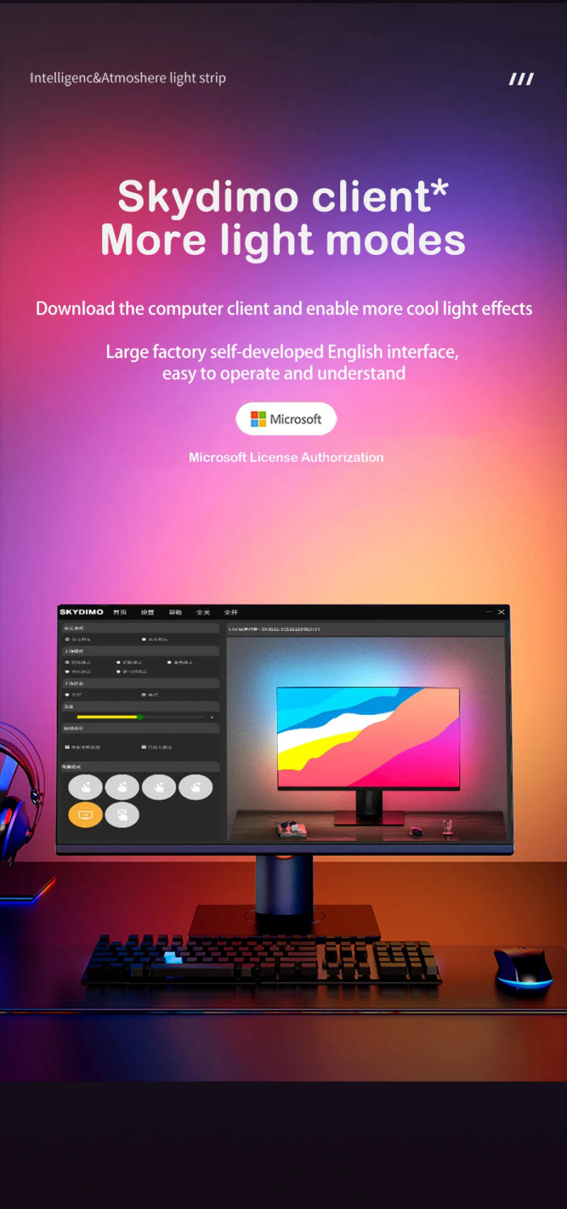 Description Picture 6 of itemSmart Gaming LED Strip Lights Computer Sync Light Strip Monitor RGB Screen LED Backlight For Gaming Room Atmosphere Decor