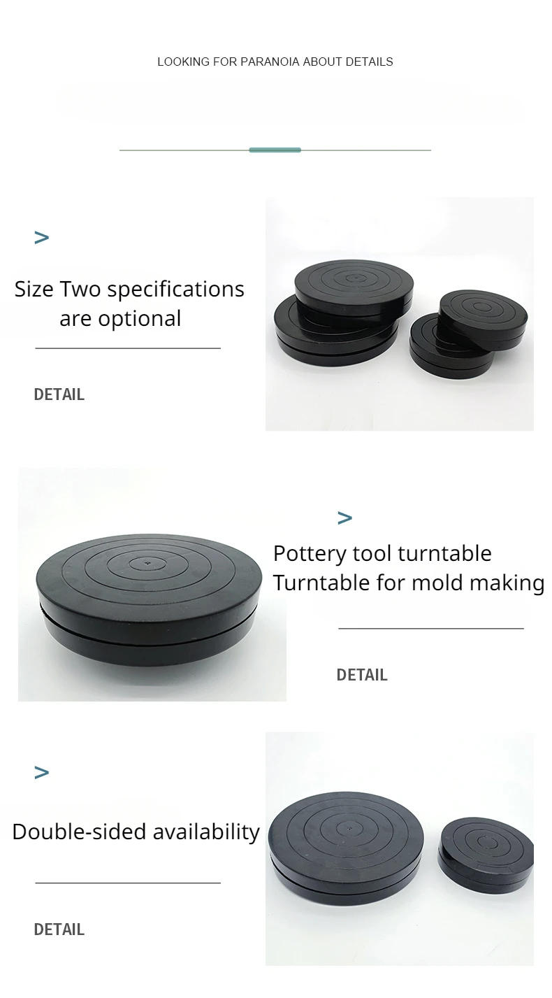 Description Picture 6 of itemPractical Pottery Wheel Rotating Turntable Double-sided 360 Rotating Turntable Clay Sculpture Tool Diameter 11.5/18cm