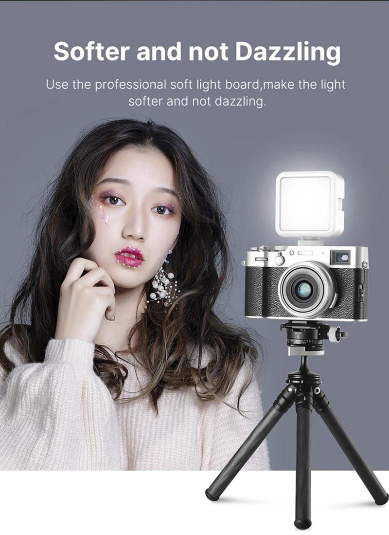 Description Picture 6 of itemUlanzi VL49 6W Mini Vlog LED Fill Light White 2000mAh 5500K Zoom Lighting Photographic Lighting Video Phone Selfie Fill Lamps