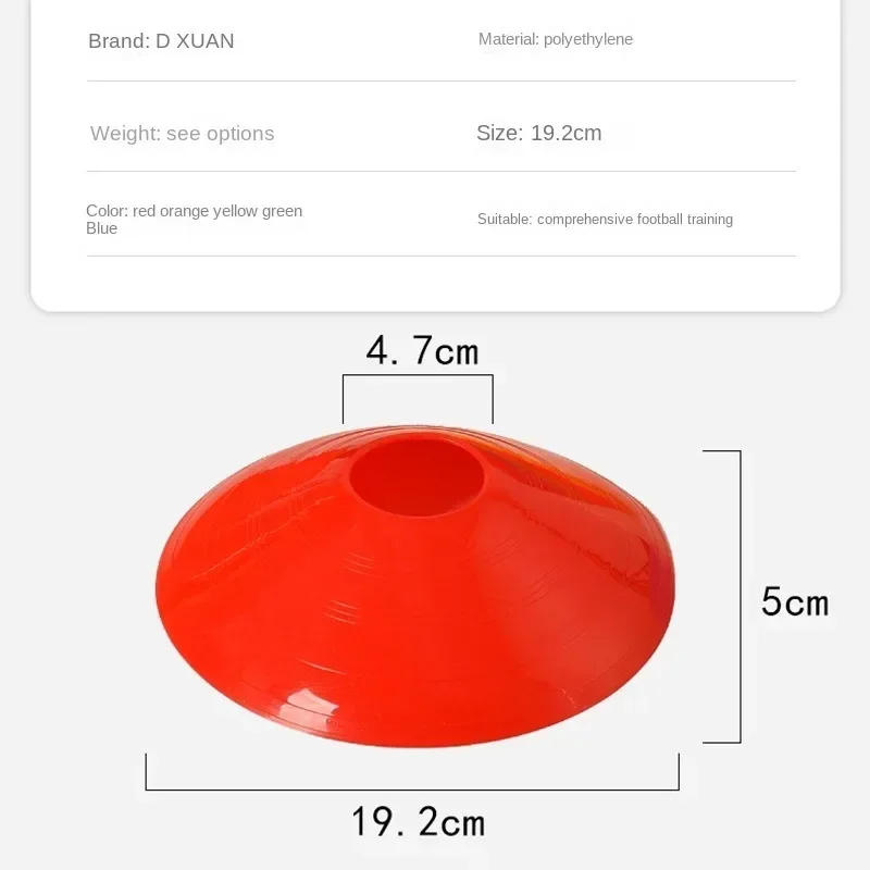 Description Picture 6 of itemAgility Soccer Cones Soccer Training Basketball Training Equipment Sport Training Space Cones Circular Foot Logo Equipment Set