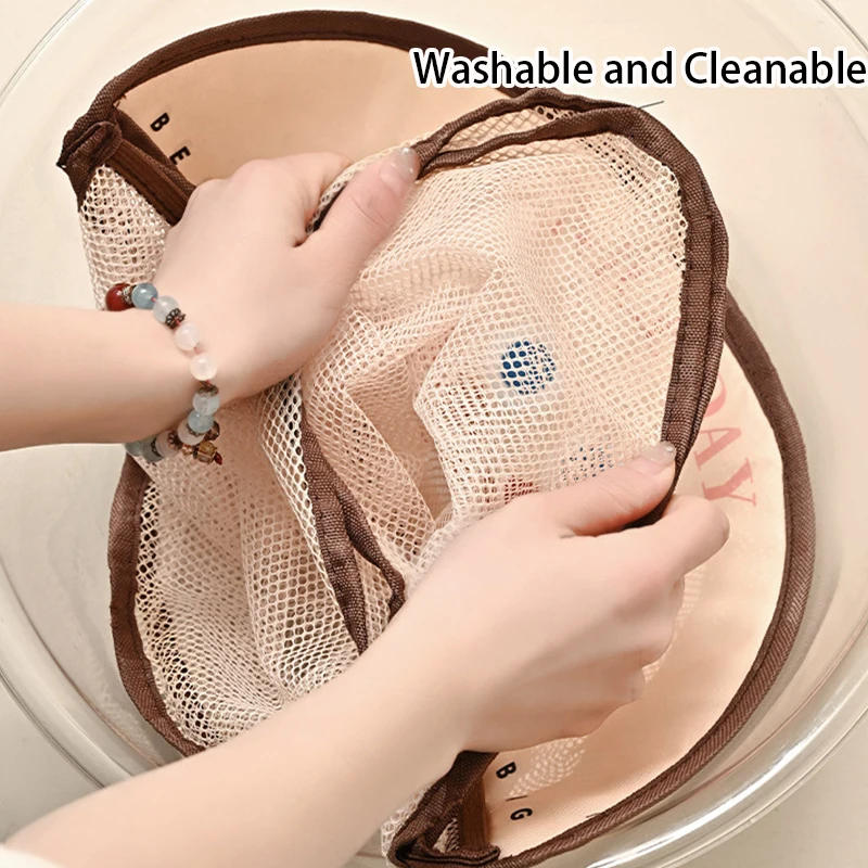 Description Picture 5 of itemDouble Layer Underwear Storage Bag,New Wall Hanging Breathable Mesh Bags with Hook for Socks Toy,Multi-Purpose Closet Organizer