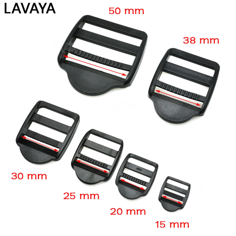 Description Picture 3 of item10pcs Ladder Lock Slider Plastic Buckles Belt buckle Backpack Straps Webbing 15mm-50mm Black