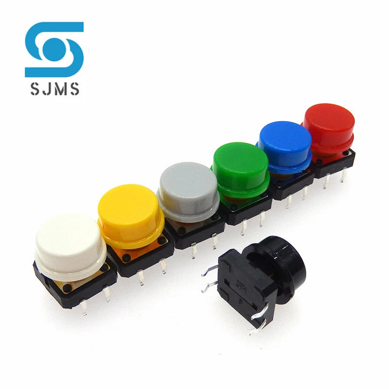 Description Picture 6 of item70 Pcs = 35 Set Tactile Push Button Switch Momentary 12*12*7.3mm Micro Switch Button + A24 Color Round Tact Cap 7 colors