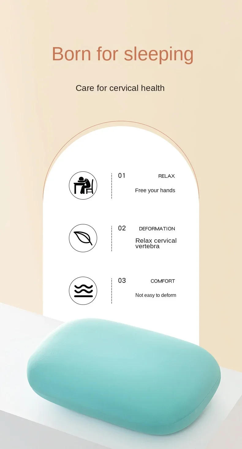 Description Picture 3 of itemMultifunction Memory Foam Neck Pillow Slow Rebound Soft Travel Pillow for Sleeping Cervical Health Massage Nap Pillows