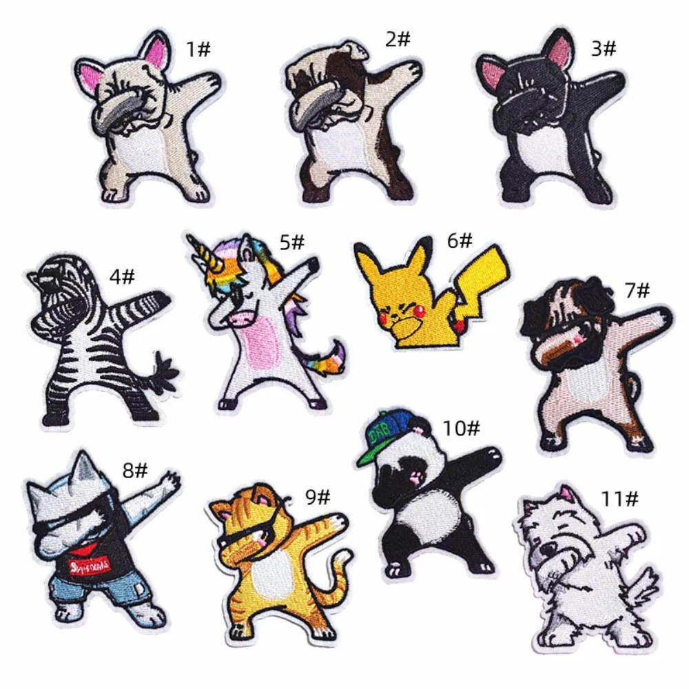 Description Picture 3 of itemCloth Patch Cartoon Puppy Animal Diy Patches Appliques Embroidery Iron on Transfers for Clothing Embroidered Scp Sticker