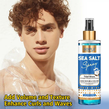 GOIPLE 200ML Natural Beach Sea Salt Spray for Hair Man Curls Waves Styling Product Add Volume Texture Thickness Easy Mist Spray