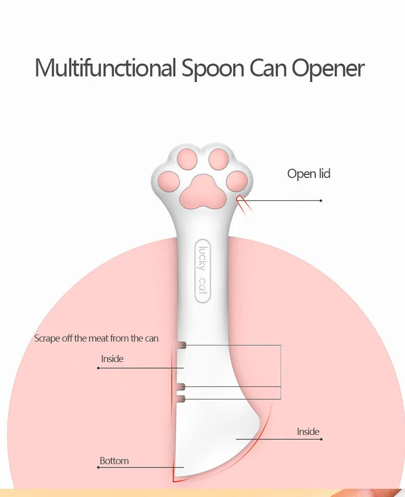 Description Picture 6 of itemPet Multifunctional Can Opener Spoon Wet Food Mixing Spoon Silicone Cat Can Sealing Cover Food Storage Dog Accessory