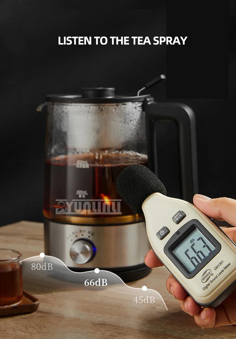 Description Picture 5 of item1L Electric Kettle Coffee Maker Household Glass Electric Kettle Automatic Tea Pot Water Boiling Cooker