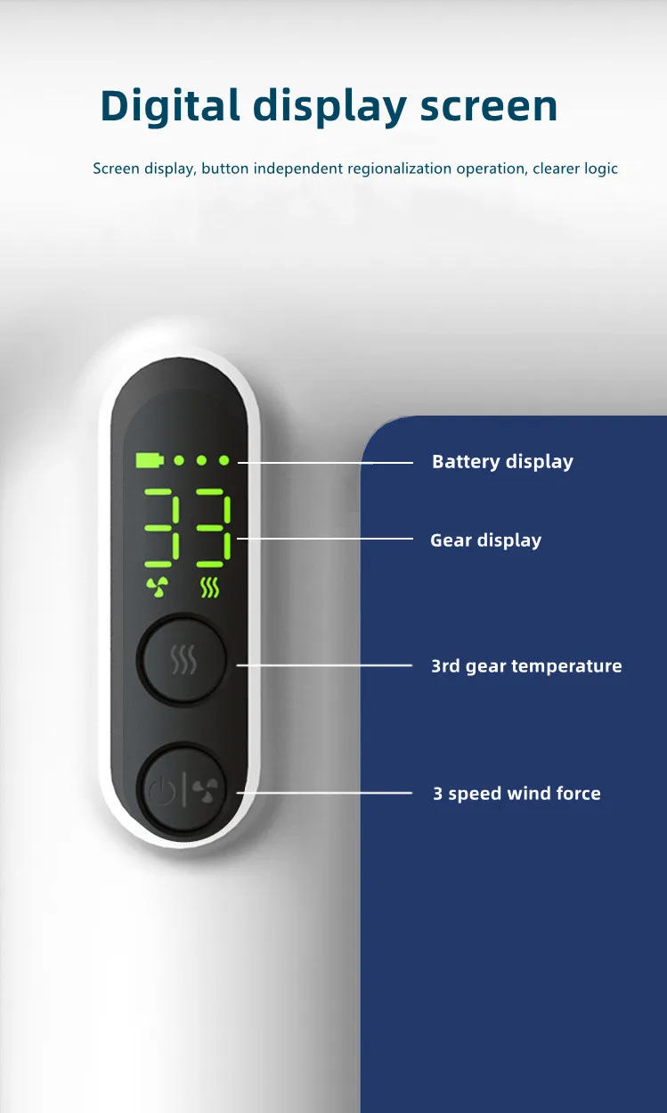 Description Picture 4 of itemPortable Wireless Hair Dryer For Infant Low Heat Gentle Air Rechargeable Usb Small Dropship Hairdrier Visual Power Consumption