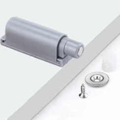 Door Accessories Catch Damper Buffer Home Improvement 1pc 65mm*10.3mm Bouncer For Cabinet Grey Plastic Brand New