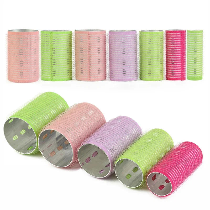 Description Picture 3 of item1pcs Aluminum Foil Core Nylon Hair Rollers Fast Heating Big Self Grip Curlers Air Bang Sleep Self-Adhesive Curling Bar