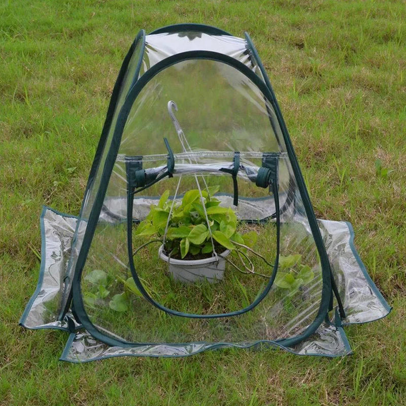 Description Picture 3 of itemPVC Portable Foldable Mini Garden Greenhouse Cover Flower House Planting Insect-Proof Bird Cover For Outdoor Protection