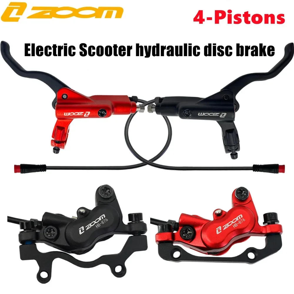 Description Picture 2 of itemZOOM HB-876E Electric Bicycle Four Piston Oil Hydraulic Brakes 950/1850mm 2300mm Li-Po Bike Power-off Function Disc Brake Set