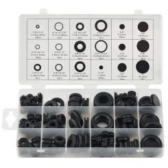 ELECTRAPICK 150pcs Black Rubber Grommet For Home Improvement Cord Pipe Wire Gasket Firewall Hole Plug Waterproof Spacer Set