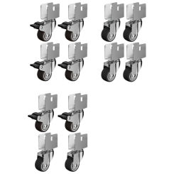 4Pcs 1 inch Universals Swivels Casters Quiet Trolley Wheel Easily Install