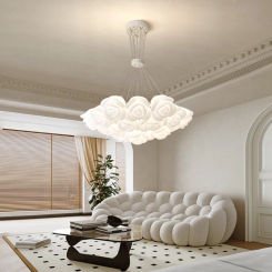 Nordic Lamp LED Pendant Lights for Living Room Diningroom Bedroom Warm/romantic Home Decor White Hanging Pendant Lamp Decoration