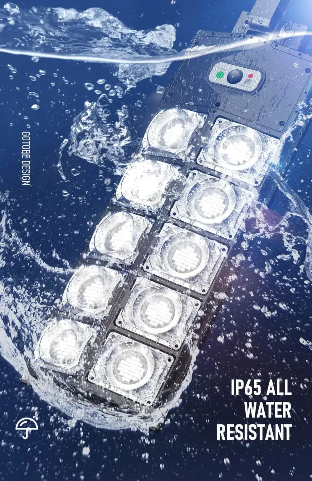 Description Picture 5 of itemNew LED Strong Light Double row Waterproof Outdoor Lighting Solar Courtyard Induction Street Light solar outdoor light