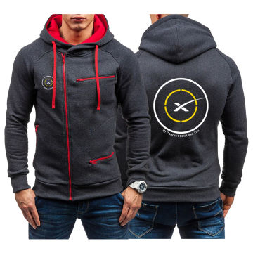 SpaceX Space X Men New Spring Autumn Casual Comfortable Loose  Four Color Zipper Sweatshirt Fashion Coats Streetwear