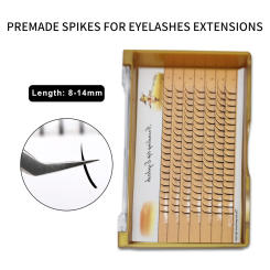 A Shape Eyelash Extension Mix Length Single Cluster Fashion Fishtail Fairy Eyelashes C Curl Natual A/M Shape / Spikes/10D Lash