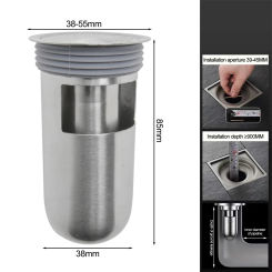 1pc Shower Floor Drain Backflow Preventer Sewer 304 Stainless Steel For Bathroom Shower Rooms Washing Machines Parts