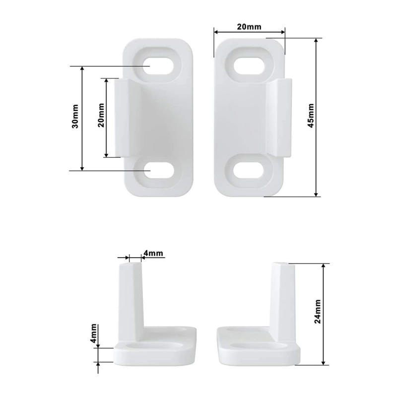 Description Picture 5 of item2pcs Plastic Barn Door Guides L-Guide Floor Guide Replacement For Sliding Barn Door Ail Floor Guide Roller Locker Home Hardware