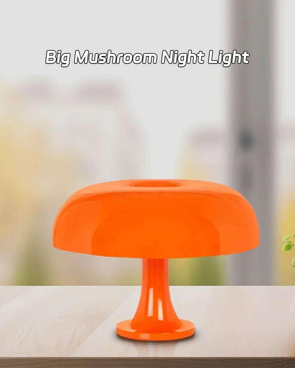 Description Picture 6 of itemRetro Mushroom Table Lamp Dimmable Study Reading Desk Lamp Bedside Table Light Hotel Bedroom Living Room Atmosphere Decor Lamp