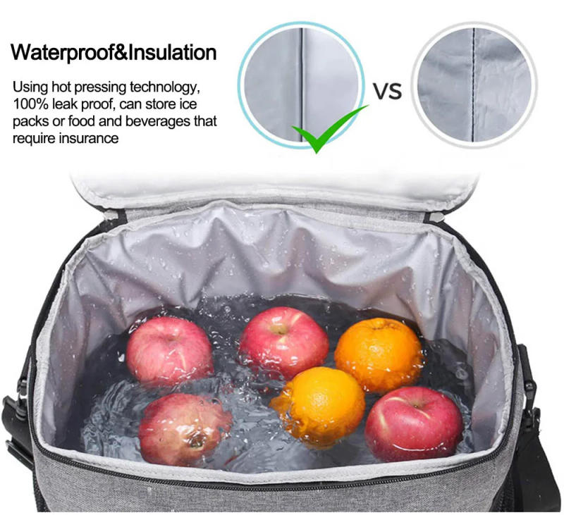 Description Picture 5 of item15L Picnic Bag Insulated Lunch Box Soft Cooler Cooling Tote for Adult Men Women Lunch Bag Office Outdoor Camping Picnic Beach