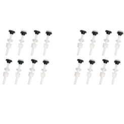 16 Pack Toilet Tank Plastic Bolts M10 Tank To Bowl Bathroom Toilet Repair Kits Screws And Seal Set Pan Head Bolts