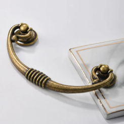 1pcs Antique bronze zinc alloy antique double hole set handle hole distance 96mm home decoration kitchen bedroom drawer handles