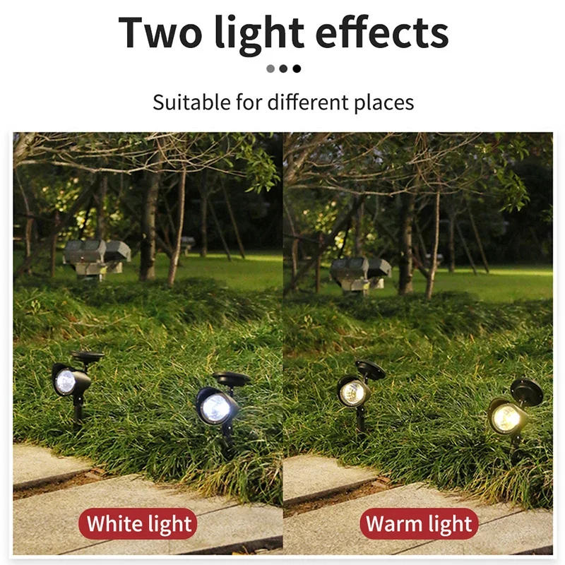 Description Picture 5 of itemGarden LED Solar Spotlight Outdoor Lights Landscape Decoration IP65 Waterproof for Lawn Courtyard Pathway Tree Separately Lamp