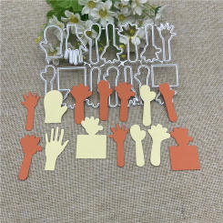 New 12 small hands Metal Cutting Dies Stencils For DIY Scrapbooking Decorative Embossing Handcraft Template