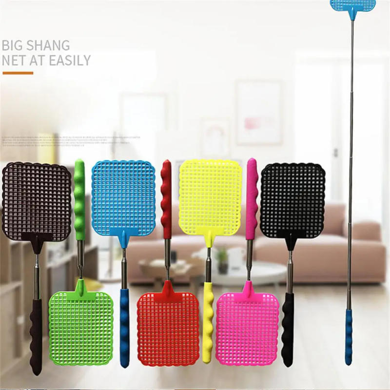 Description Picture 2 of item26cm Telescopic Fly Swatters Retractable Manual Plastic Fly Swatter Extendable Flyswatter With Long Pole Can Extend
