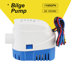 1100GPH DC Electric Marine Water Pump Boat Submersible Bilge Pump With Switch 12V 24V Volt Automatic