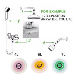 5pcs Water Saving Tablet Shower Flow Reducer Limiter Set For Adapter Bathroom Accessories Water Saving Hose Restrictor
