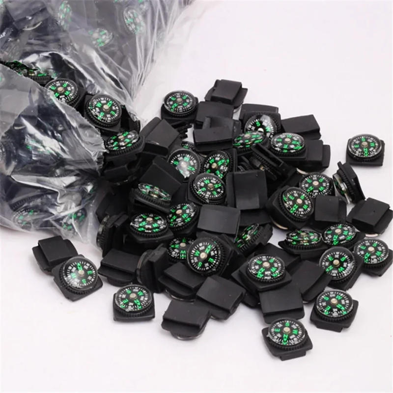 Description Picture 6 of item1/5PCS Watch Strap Button Compass Mini Portable Emergency Survival Navigation Travel Kits Outdoor Hiking Camping Accessories