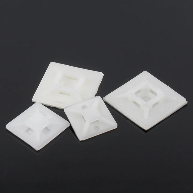 Description Picture 6 of item50pcs Strong Glue Glue Self Adhesive Cable Tie Base Black White Zip Tie Car Cable Wire Removable Wall Holder Mount Clip